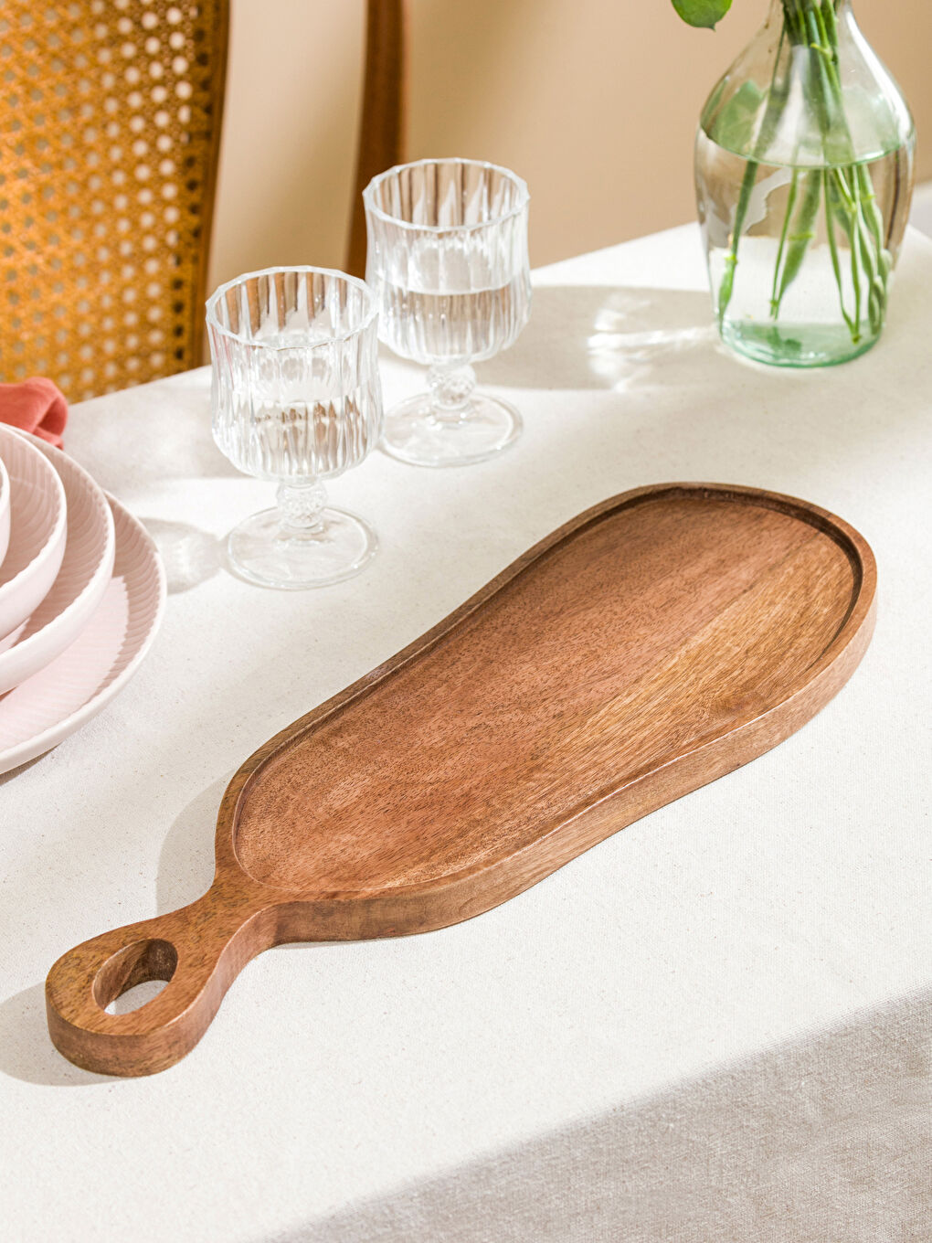 LCW HOME Kahverengi Ahşap Sunum Tabağı 45 cm - 1