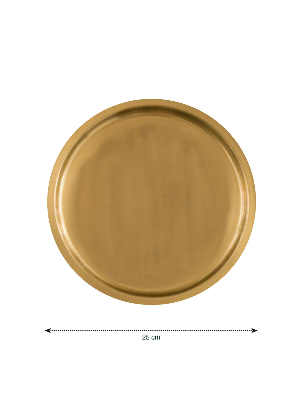 Sarı Yuvarlak Metal Tepsi 25 cm-3