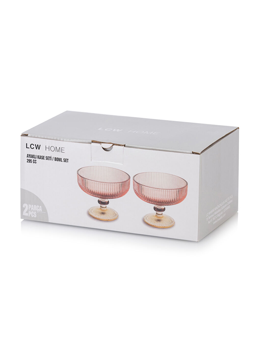 LCW HOME Karişik Ayaklı Cam Çerezlik Seti 2'li 295 ml - 3