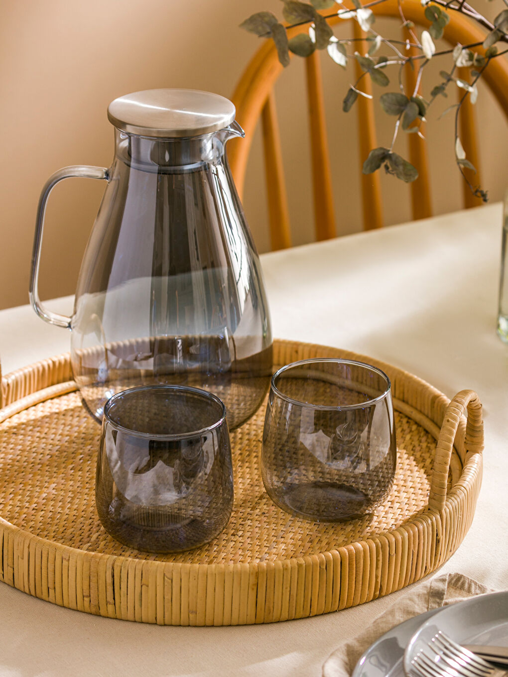 Antrasit Sürahi ve Bardak Takımı-1