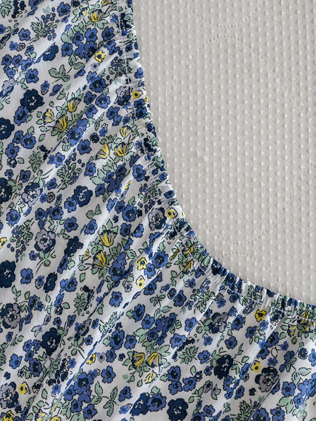 Flower Patterned Double Bed Fitted Sheet -S5EB30Z8-F9C