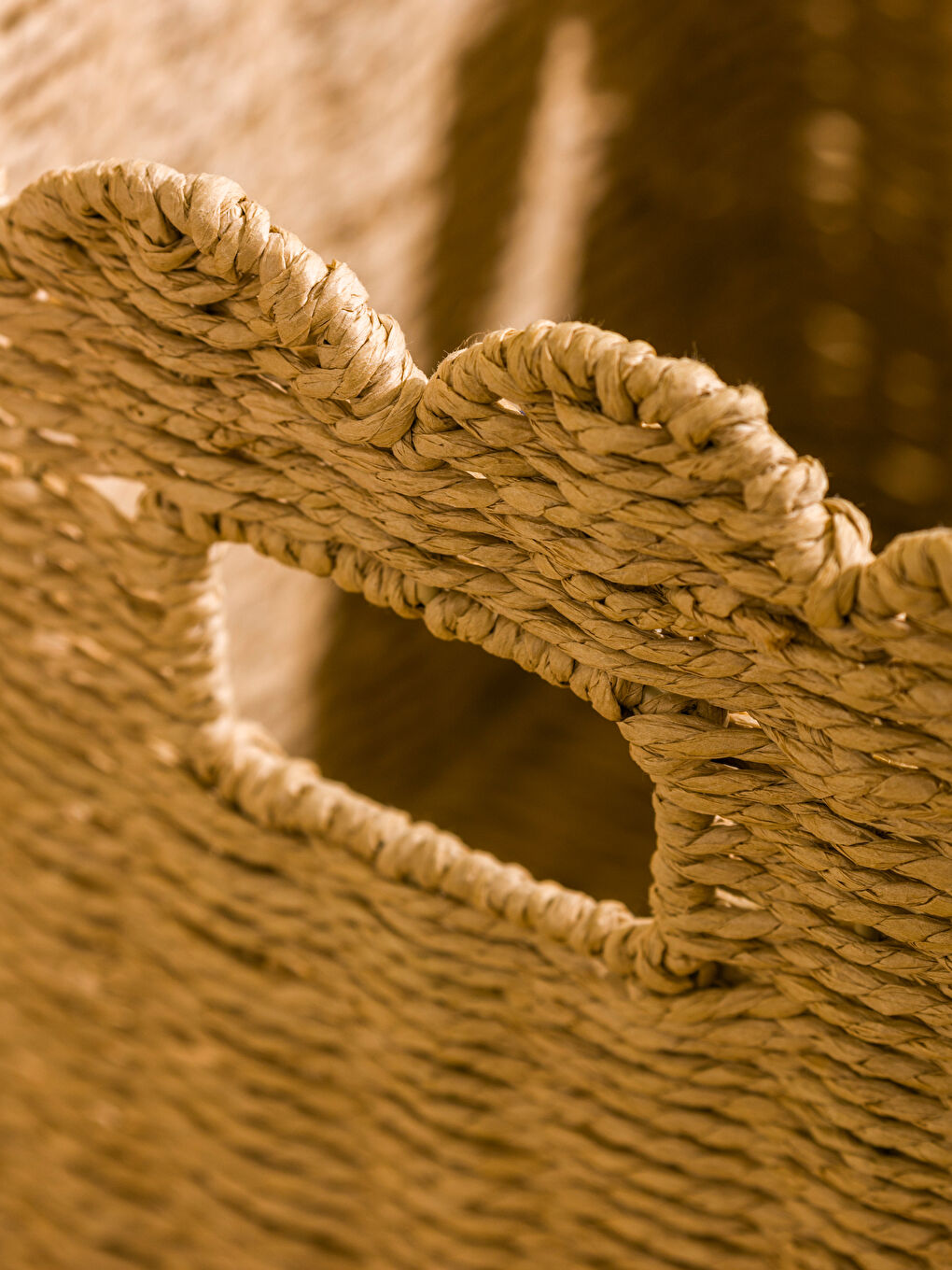 Kahverengi Hasır Sepet Organizer 27 cm-3