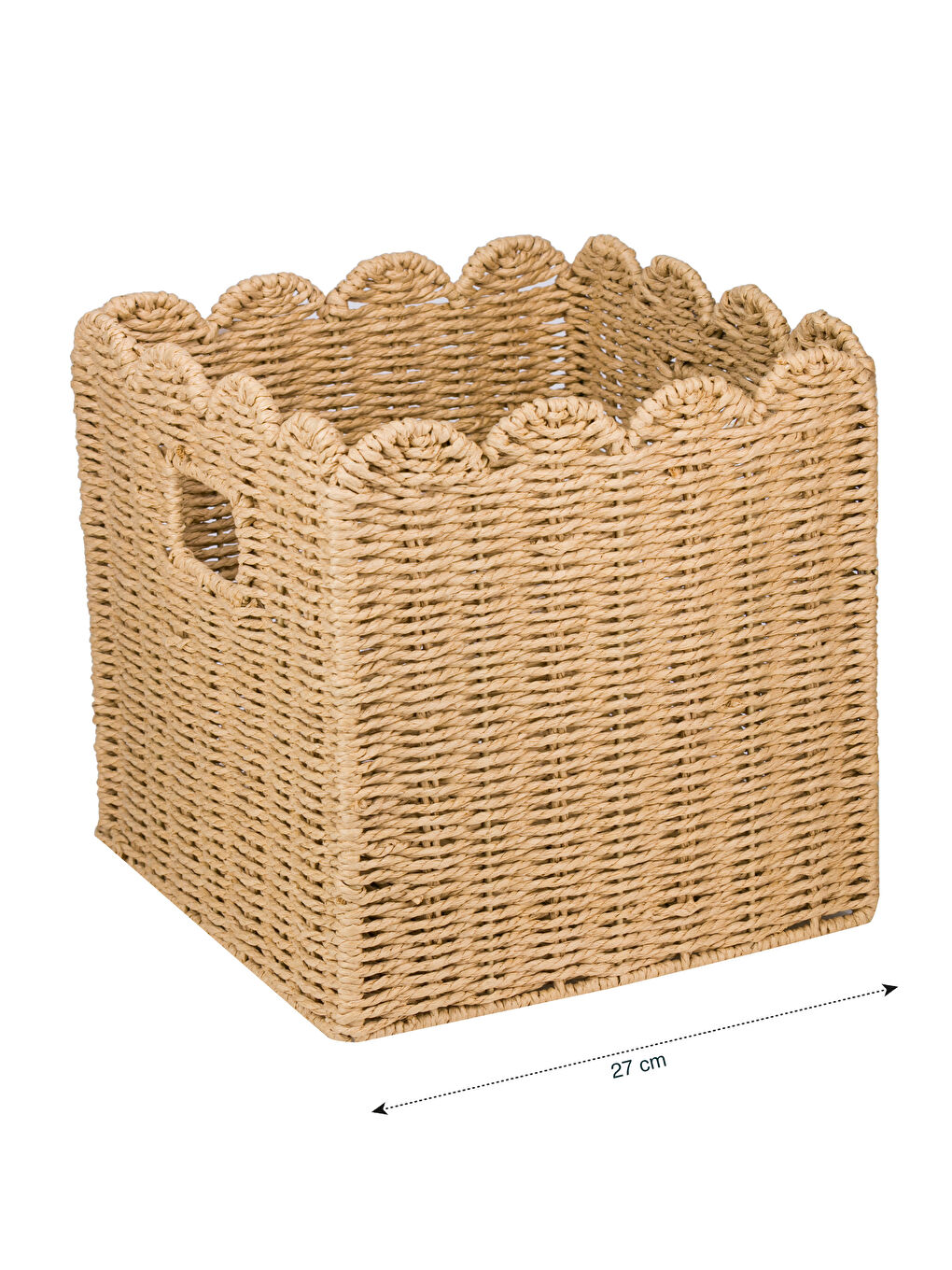 Kahverengi Hasır Sepet Organizer 27 cm-4