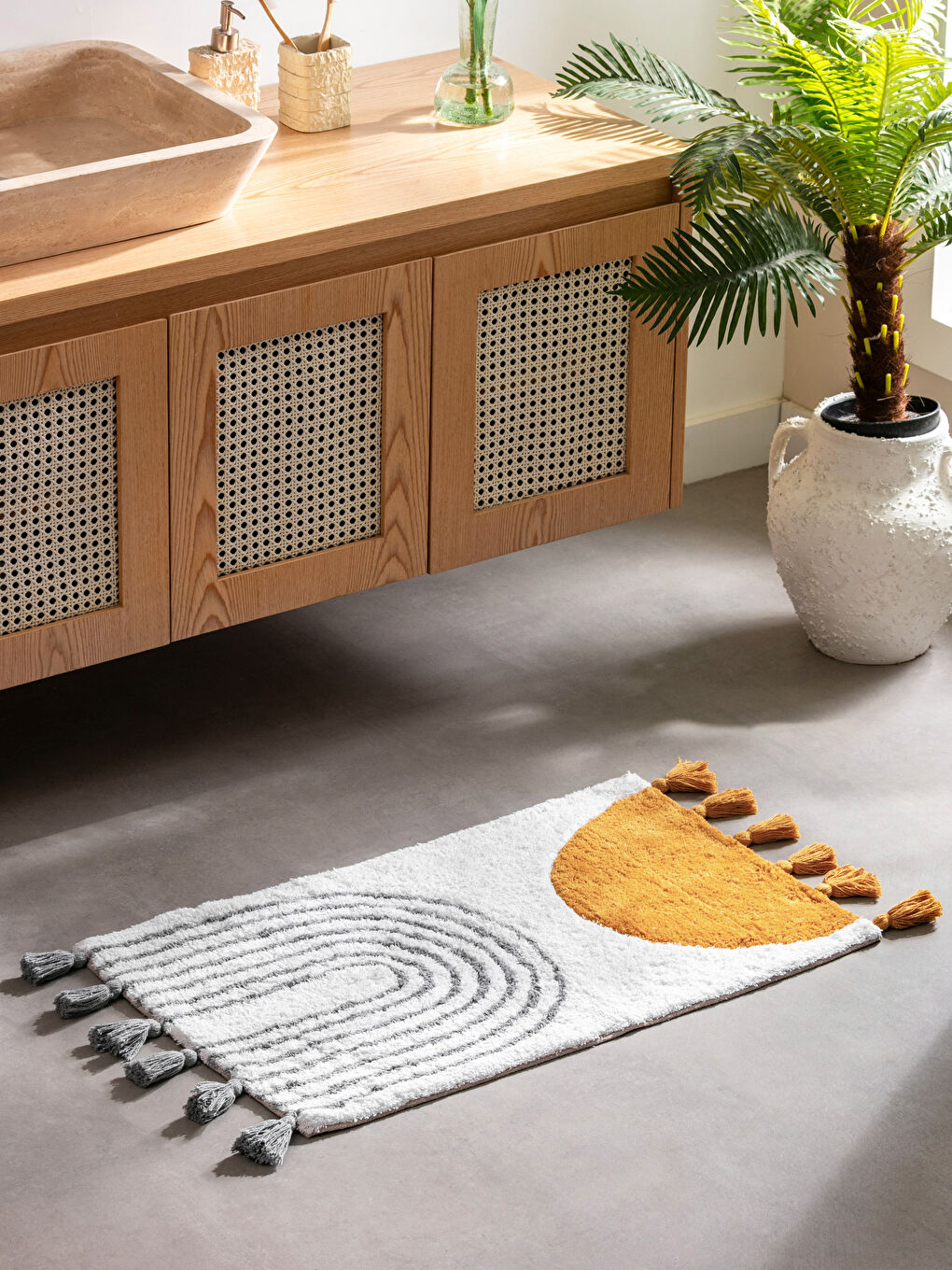 Tasseled Bath Mat 50x80 Cm -S5ED04Z8-F9C