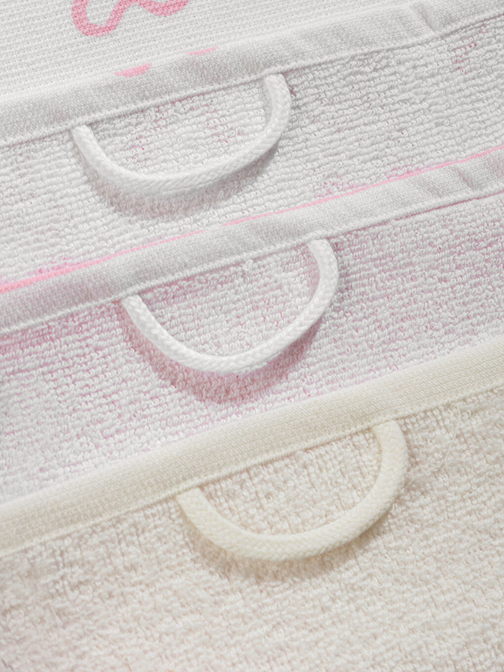 Pembe Fiyonk Nakışlı Kurulama Bezi 3'lü 40x50 cm-5