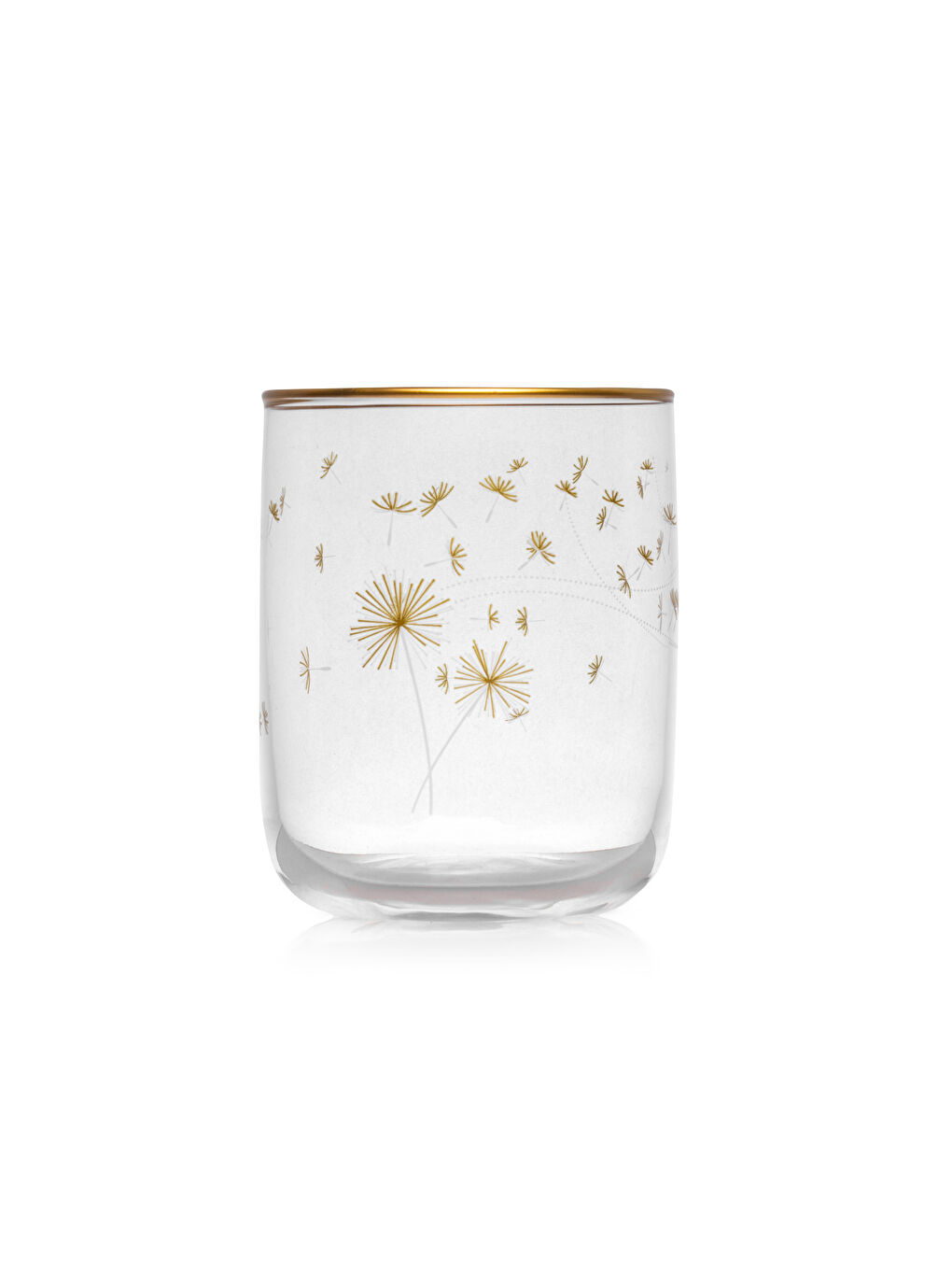 Flower Printed Glass Water Glass Set of 3 280 ml-4
