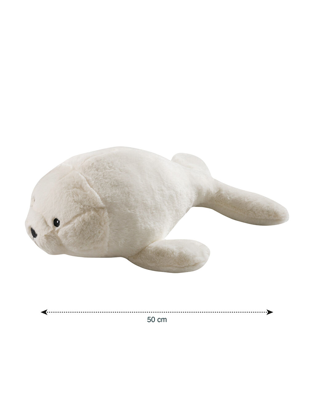 LCW HOME Bej Fok Figürlü Dolgulu Pelüş Bebek Kırlent 50 Cm - 3