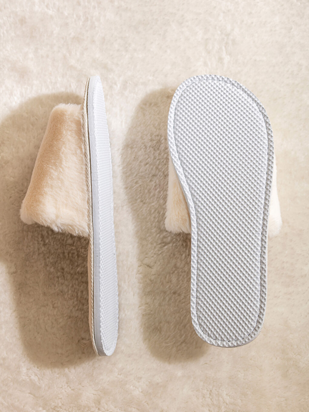 Plain Plush Women's Home Slippers -S5FB85Z8-FES