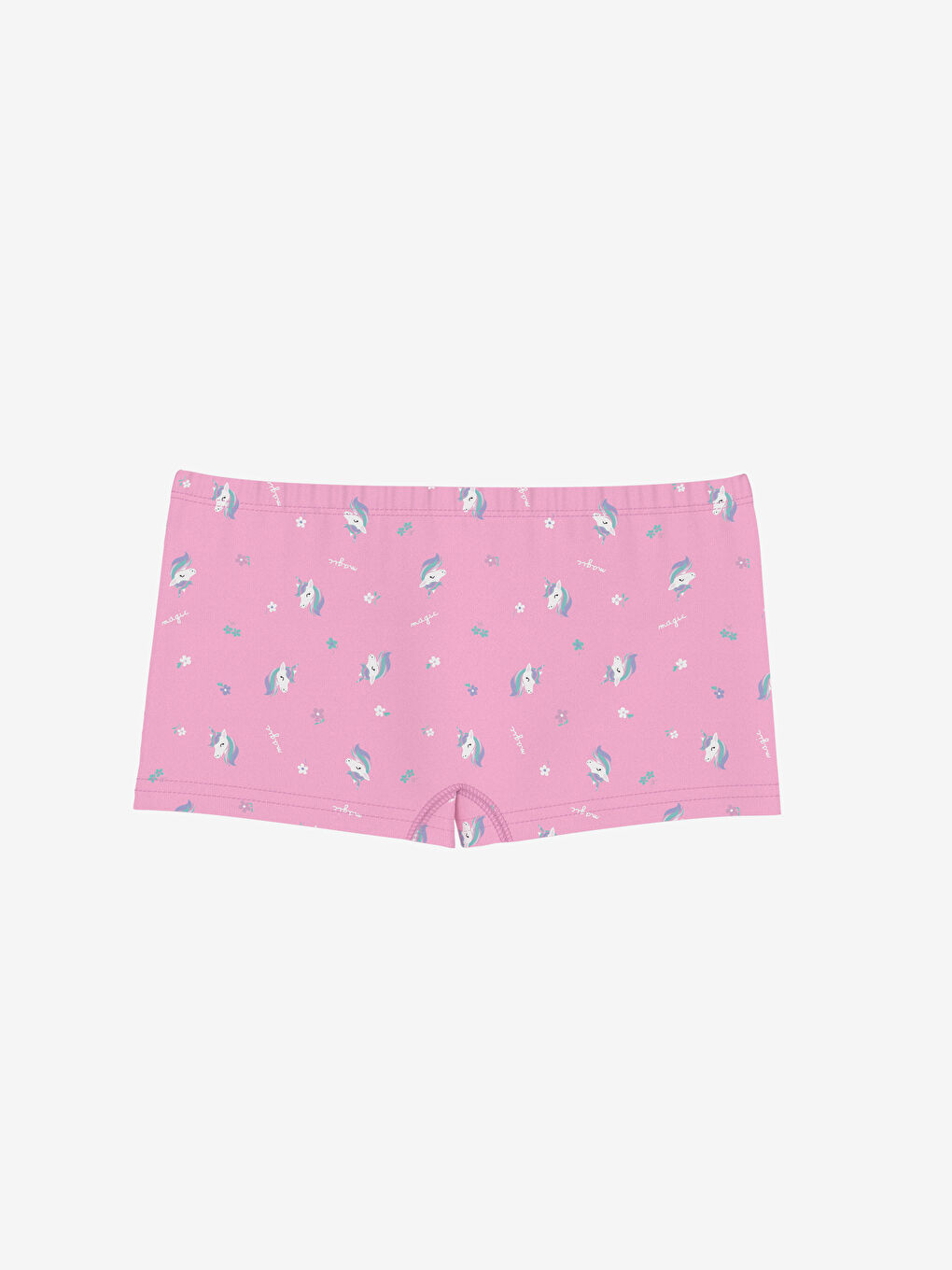 Pembe Beli Lastikli Kız Çocuk Boxer