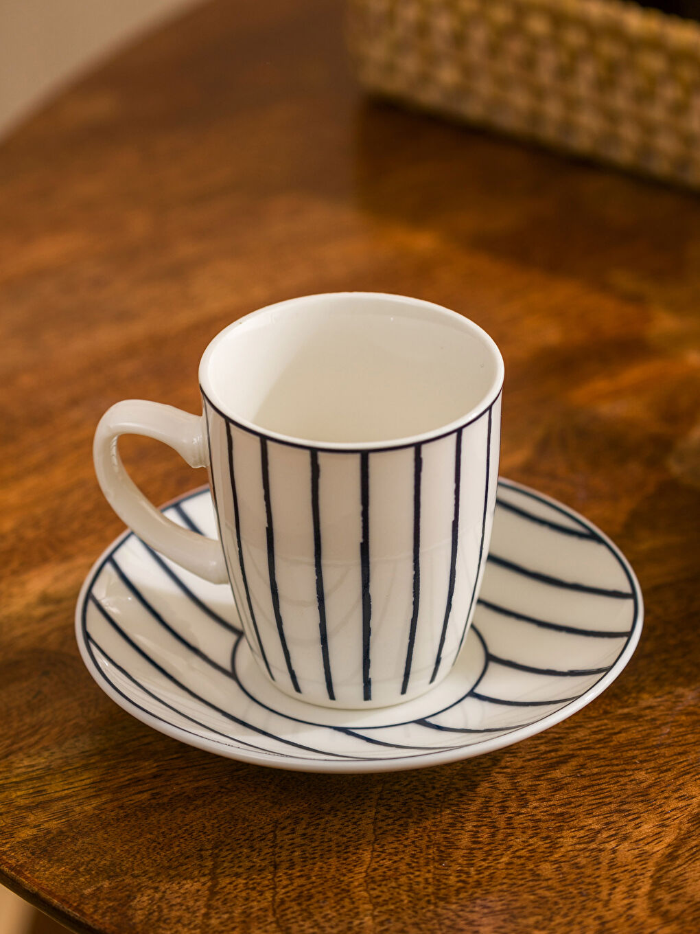 Mavi Baskılı 2 Kişilik Porselen Kahve Fincan Takımı 90 ml-2