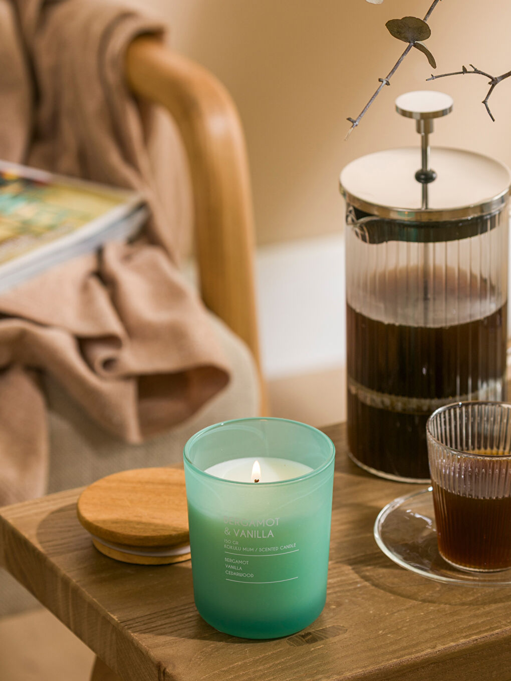 LCW HOME Bergamot Scented Glass Candle 190 g -S5FT75Z8-LRR