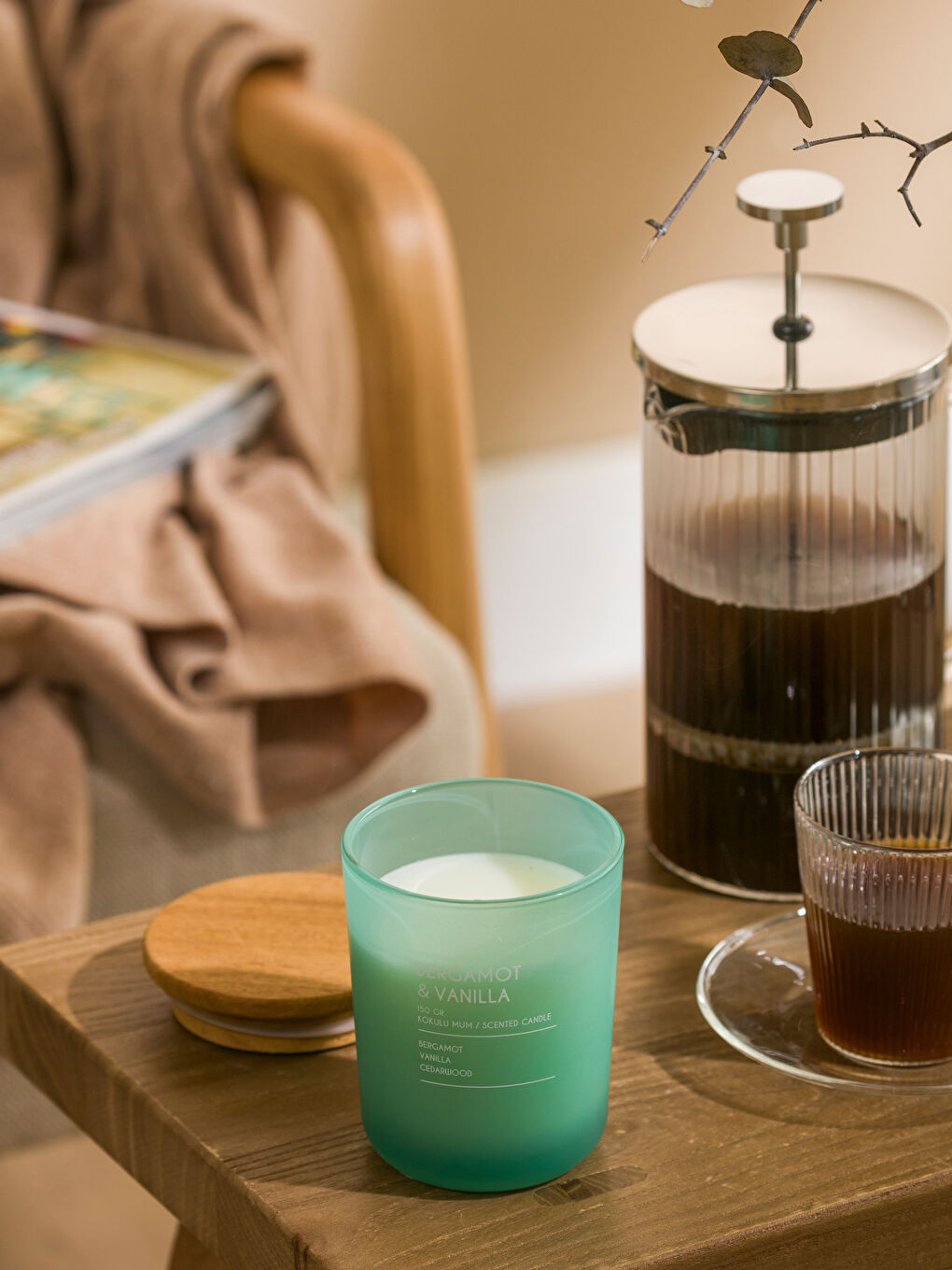 LCW HOME Bergamot Scented Glass Candle 190 g -S5FT75Z8-LRR