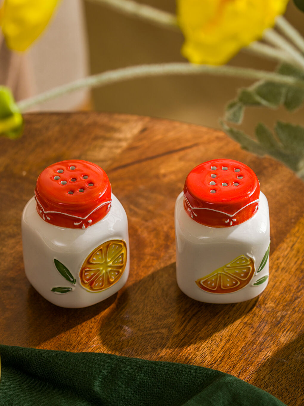 Printed Ceramic Salt and Pepper Mill Set -S5G672Z8-M0T
