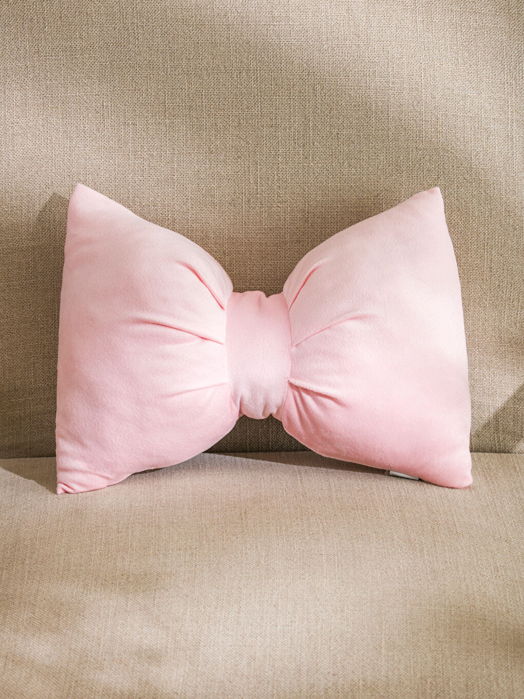 Pembe Fiyonk Görünümlü Pelüş Kırlent 30x40 cm-1