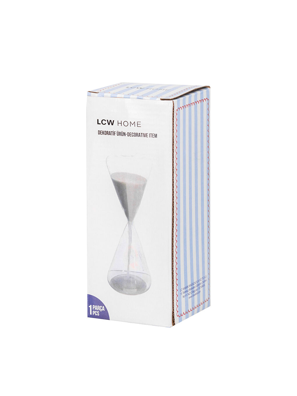 LCW HOME Renksiz Dekoratif Cam Kum Saati 18 cm - 3