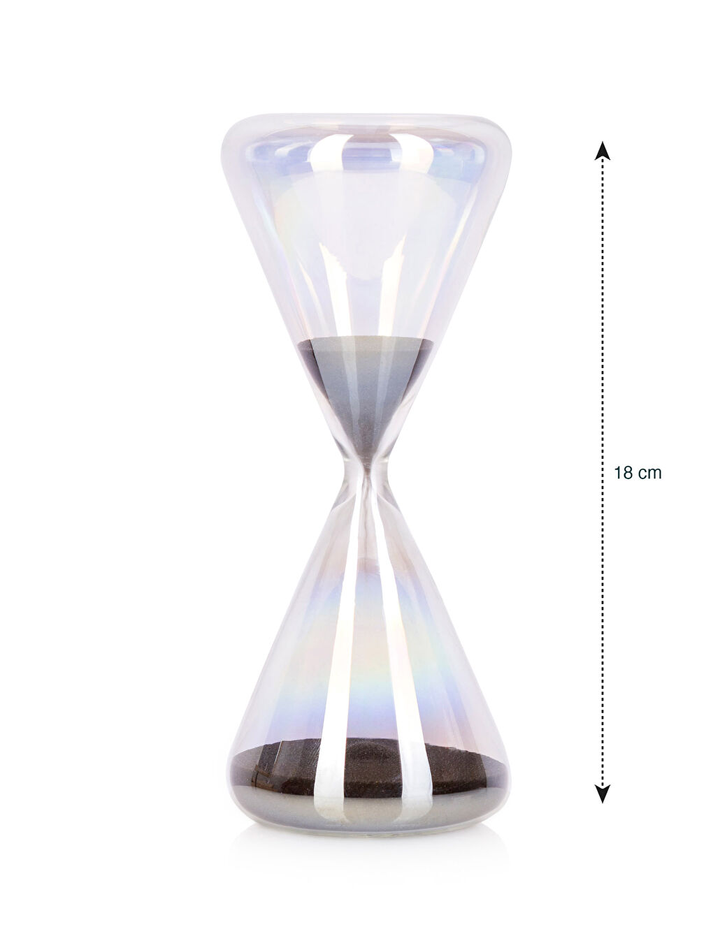 LCW HOME Renksiz Dekoratif Cam Kum Saati 18 cm - 4