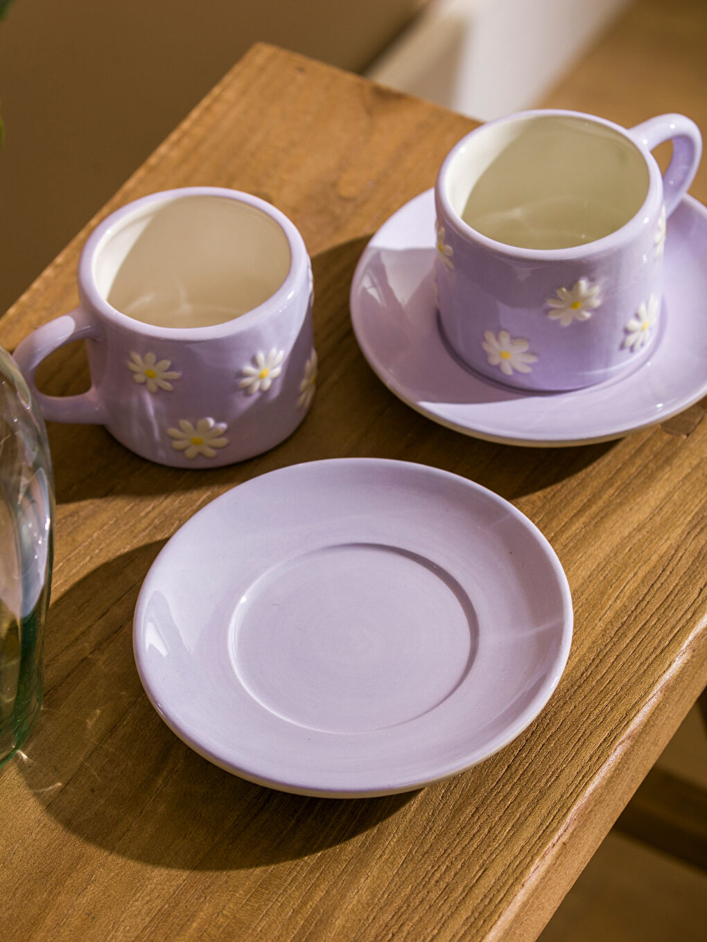 LCW HOME Lila Çiçek Baskılı 2 Kişilik Porselen Kahve Fincan Takımı 100 ml - 2