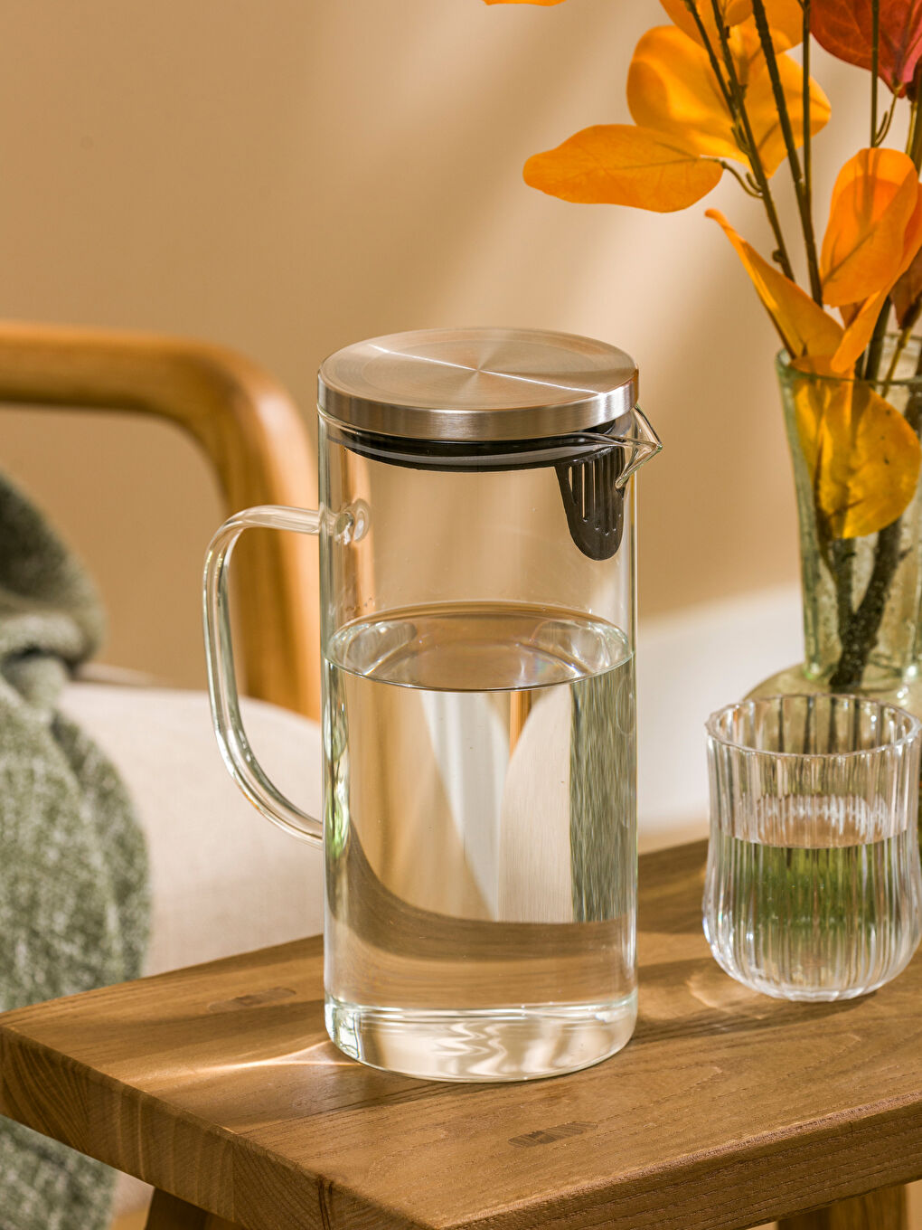 LCW ACCESSORIES Renksiz Metal Kapaklı Cam Sürahi 1400 ml