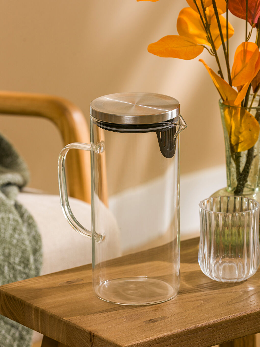 LCW ACCESSORIES Renksiz Metal Kapaklı Cam Sürahi 1400 ml - 1