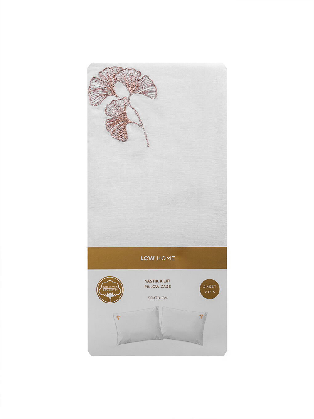 Flower Embroidered Cotton Pillowcase Set (2 Pcs) 50X70 Cm -S5GC53Z8-J5E