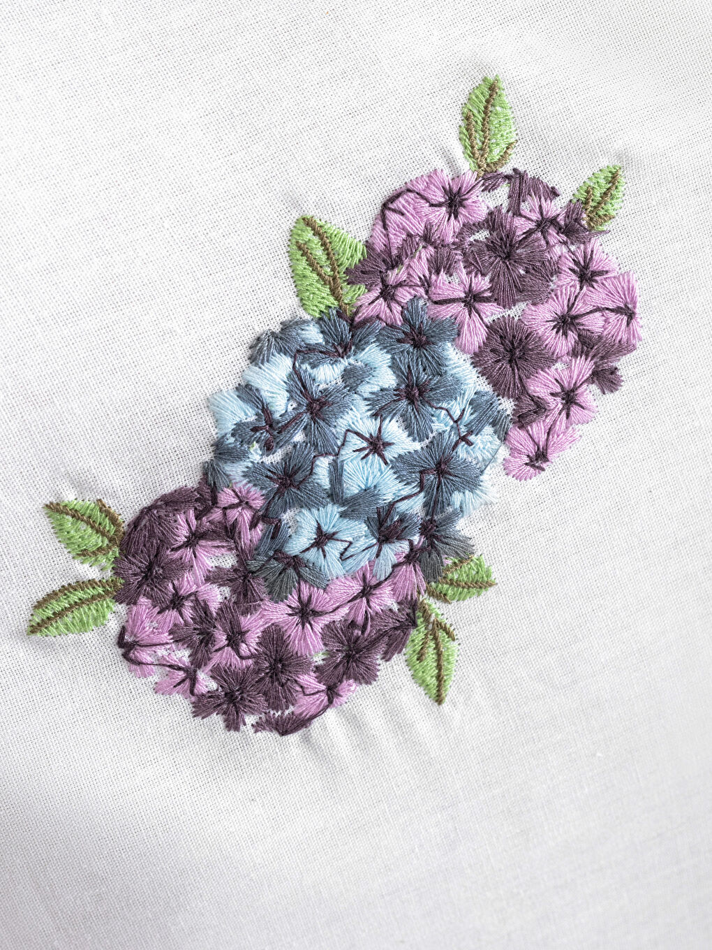 Flower Embroidered Cotton Pillowcase Set (2 Pcs) 50X70 Cm -S5GD75Z8-J5E