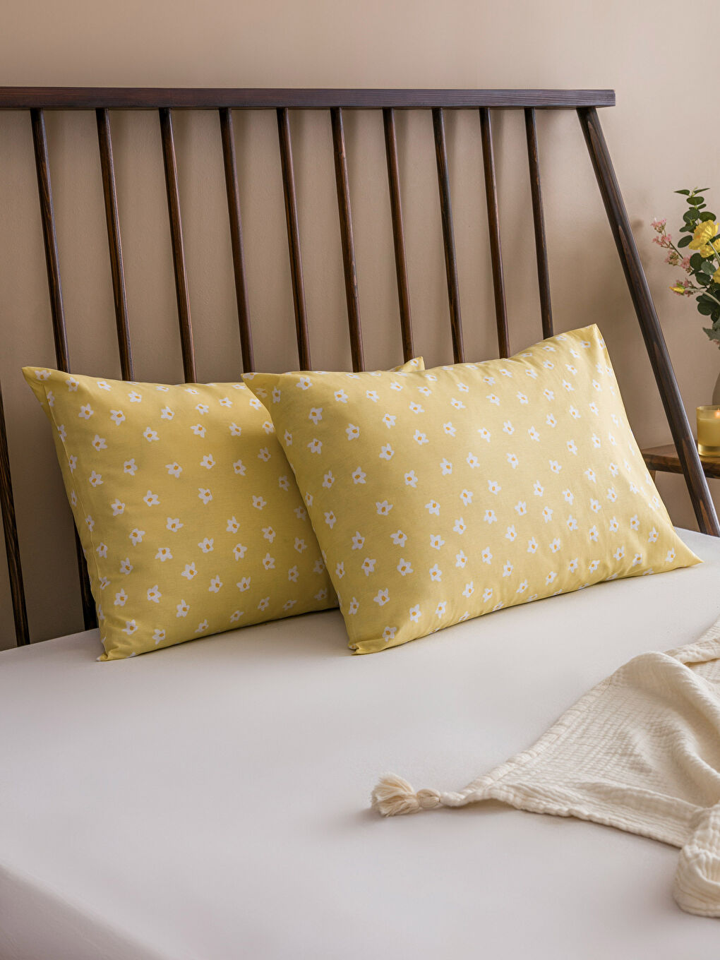 LCW HOME Karişik Çiçek Baskılı Pamuklu Yastık Kılıfı 2'li 50x70 cm