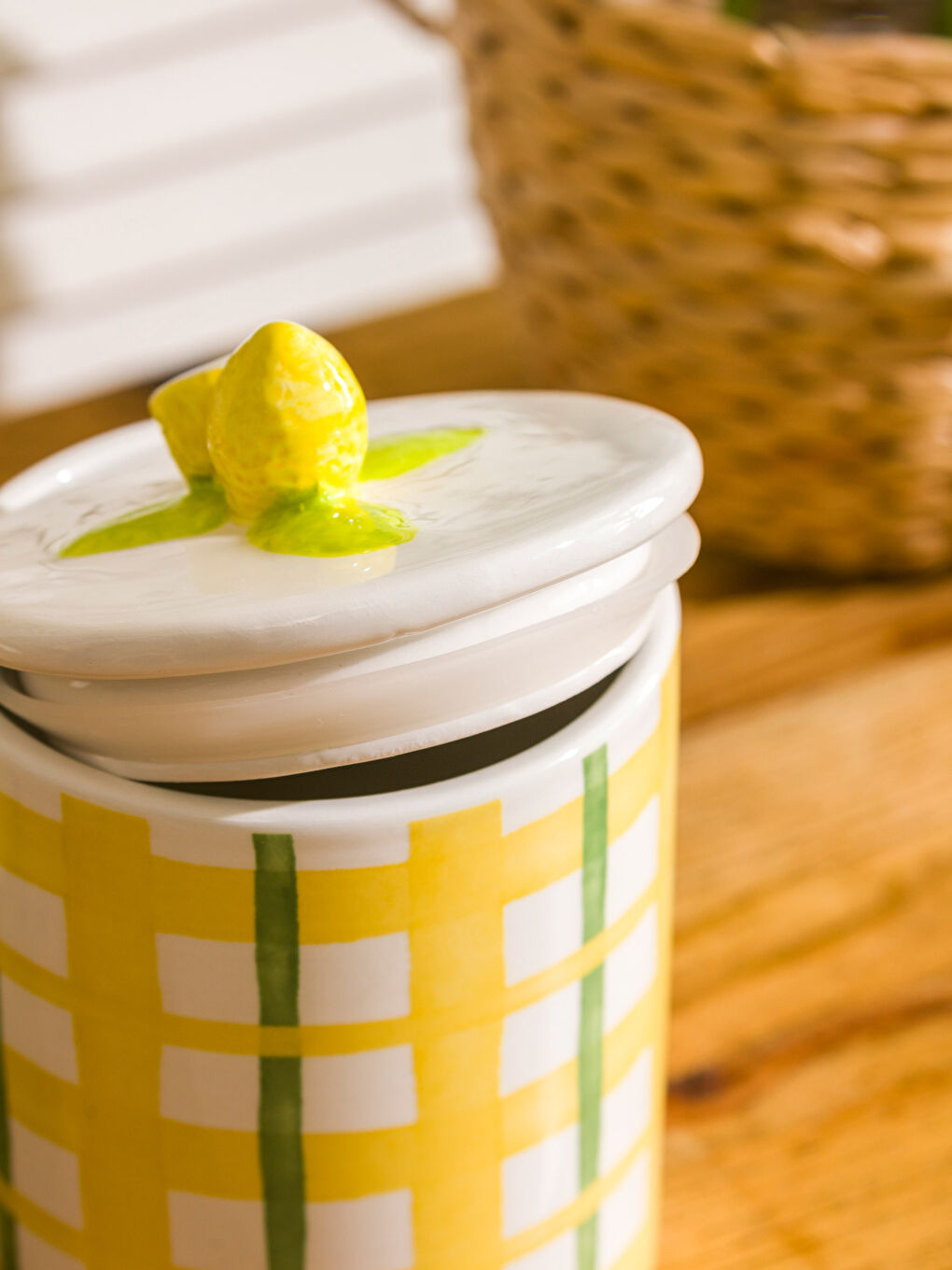 Karışık Baskılı Seramik Saklama Kabı 17 cm-2