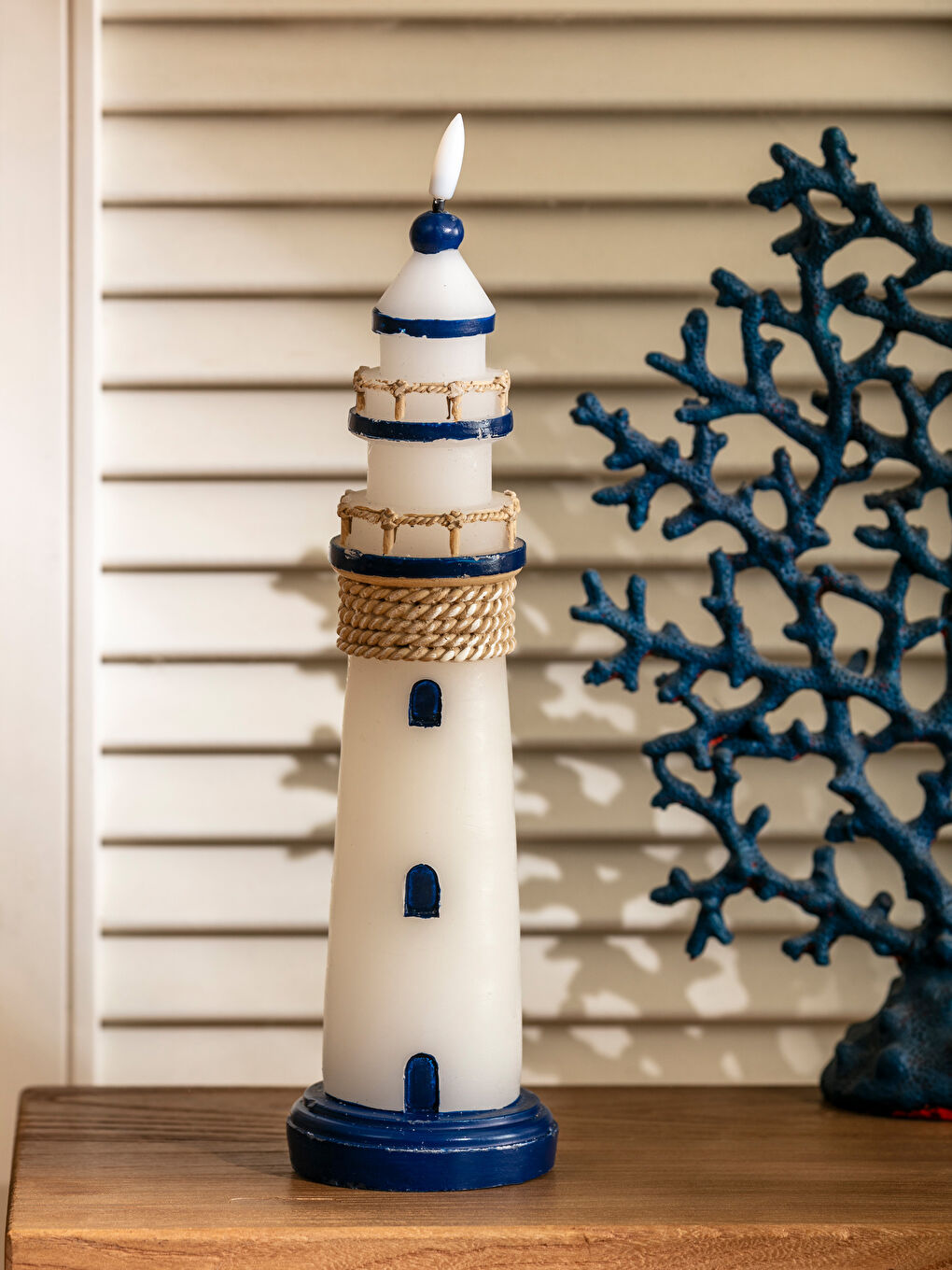 Lighthouse Figured Lighted Candle Holder 31 cm -S5GE65Z8-LSJ