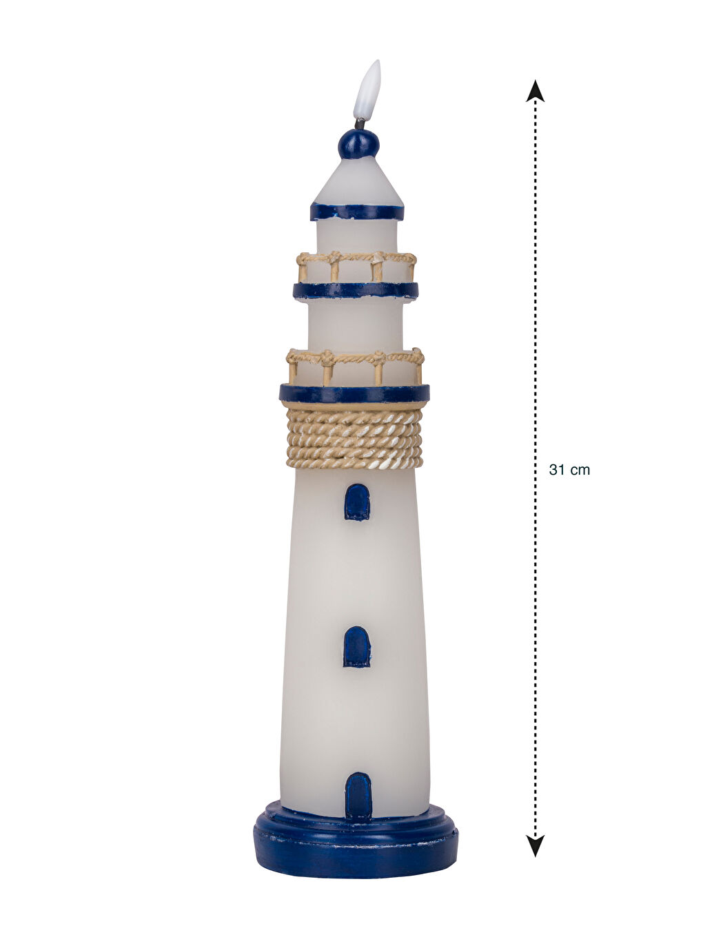 Lighthouse Figured Lighted Candle Holder 31 cm -S5GE65Z8-LSJ