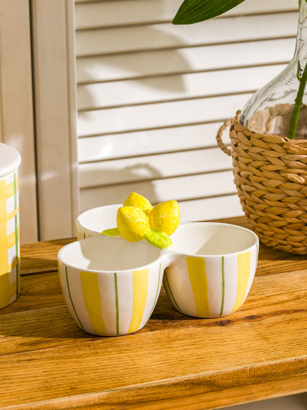 Karışık Limon Figürlü Seramik Çerezlik 19 cm-1