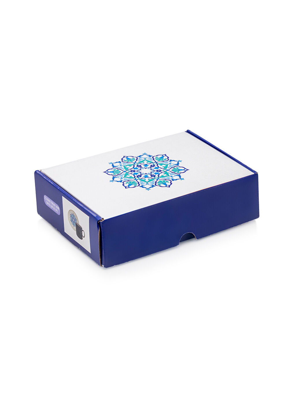 Mavi Baskılı Porselen 2 Kişilik Kahve Fincan Takımı 90 ml-3