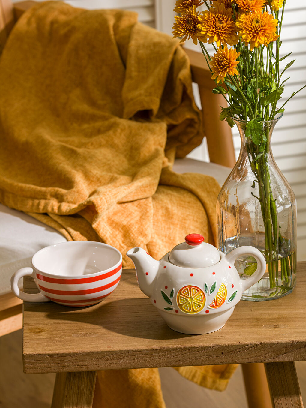 LCW HOME Printed Ceramic Teapot -S5GH22Z8-M0T