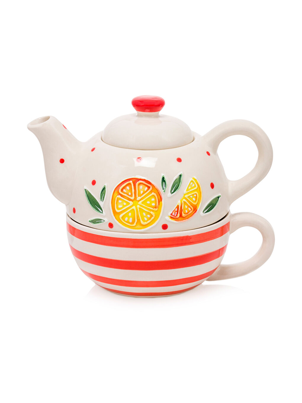 LCW HOME Printed Ceramic Teapot -S5GH22Z8-M0T