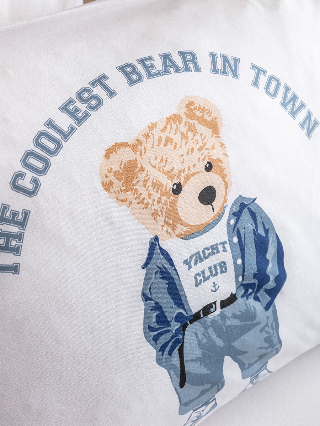 Teddy Bear Printed Double Duvet Cover Set -S5GH75Z8-F9C
