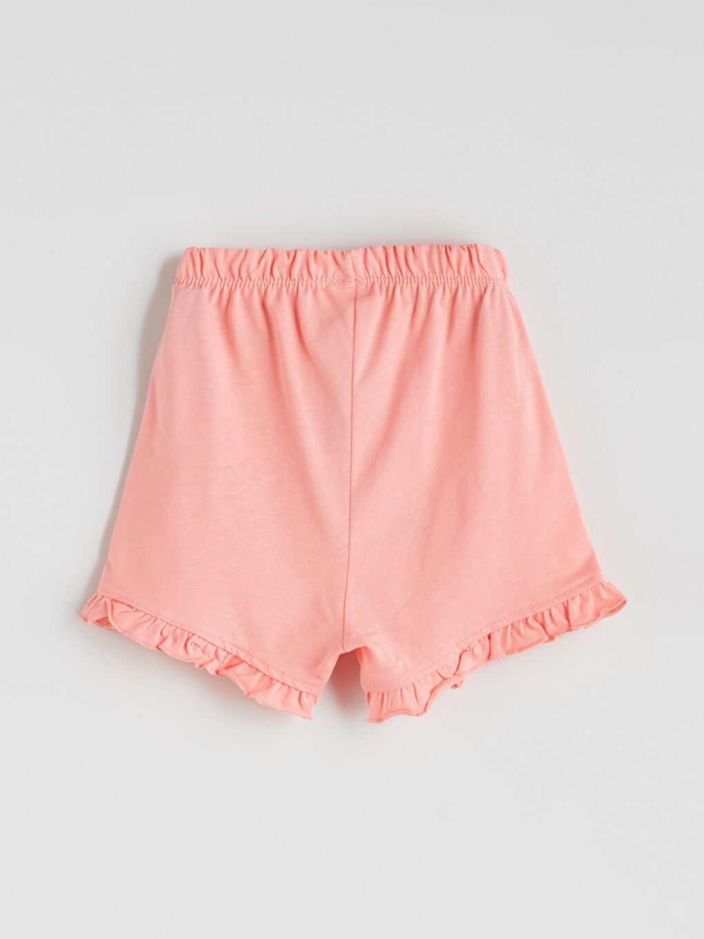 Mercan Beli Lastikli Basic Kız Bebek Şort-2