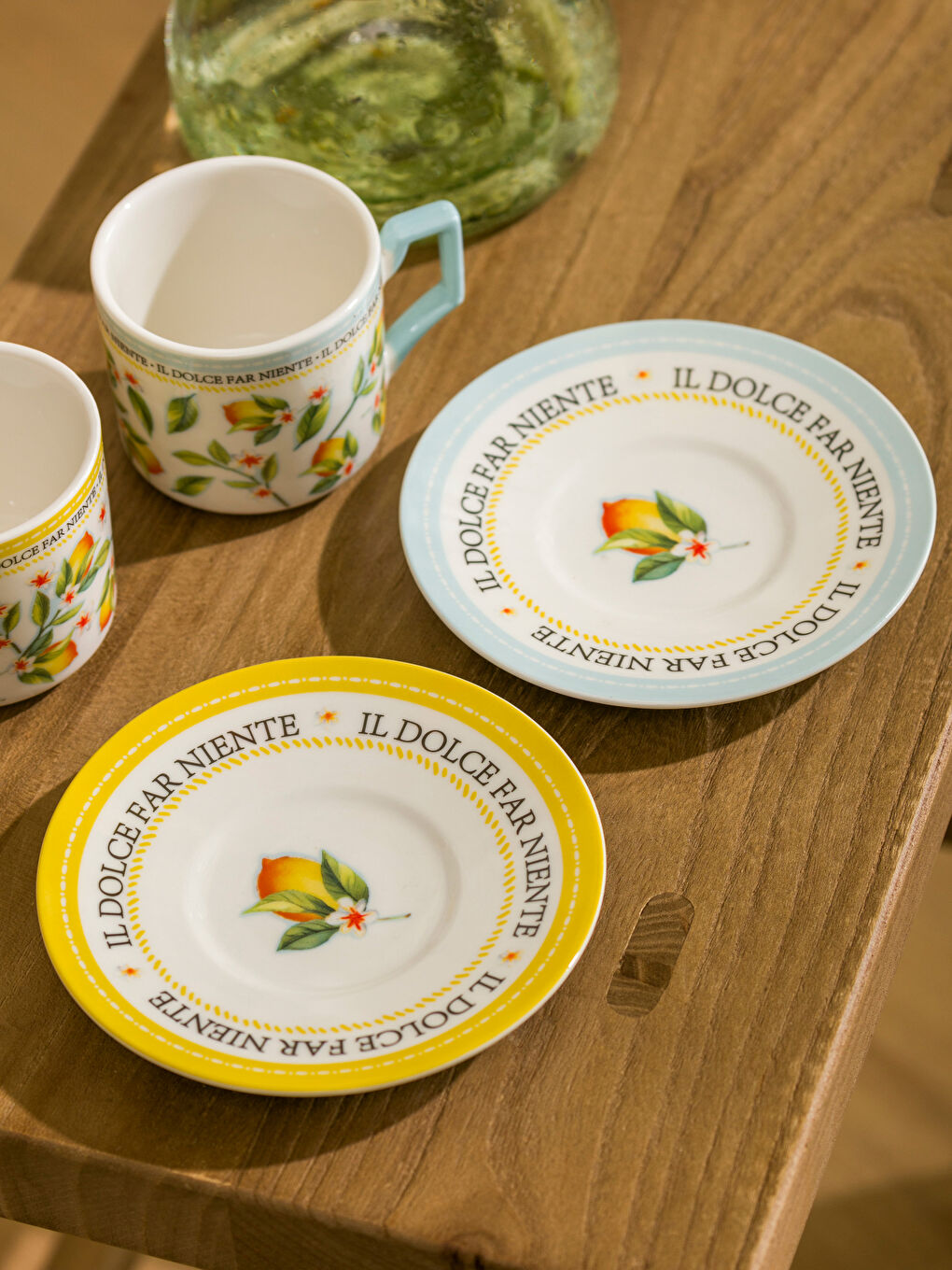 Floral Printed 2-Person Porcelain Coffee Cup Set 90 ml-1