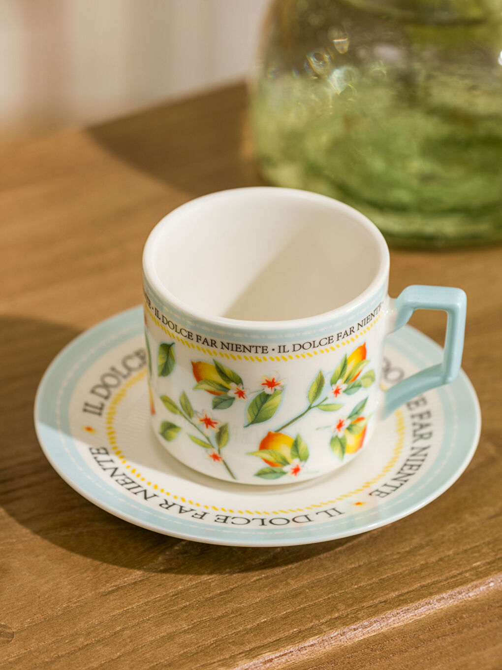 Floral Printed 2-Person Porcelain Coffee Cup Set 90 ml-3