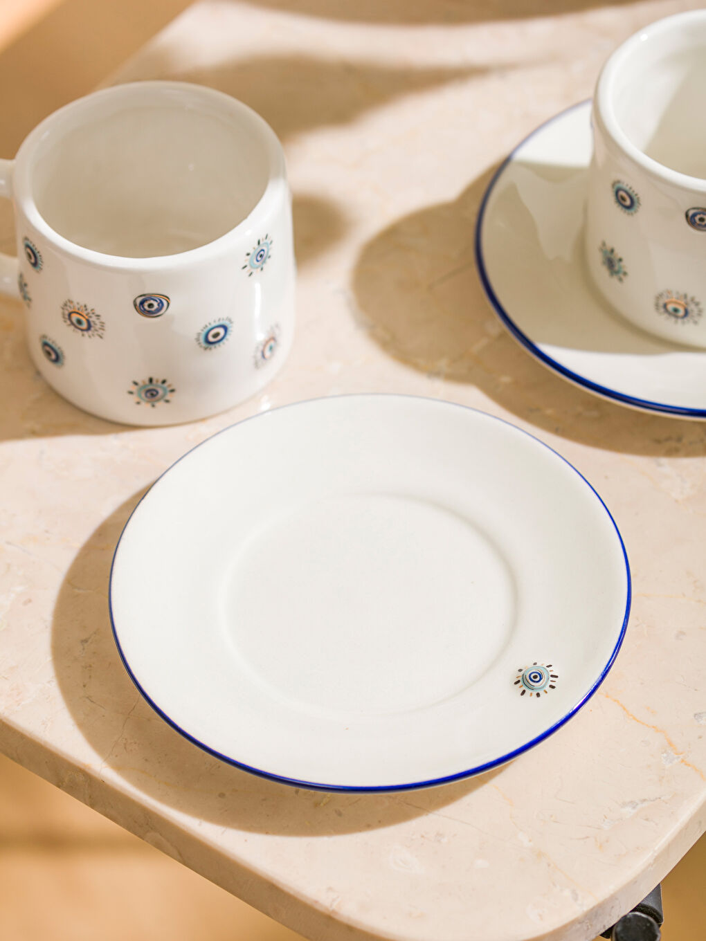 Eye Printed 2-Person Ceramic Coffee Cup Set 100 ml -S5GL65Z8-M0T