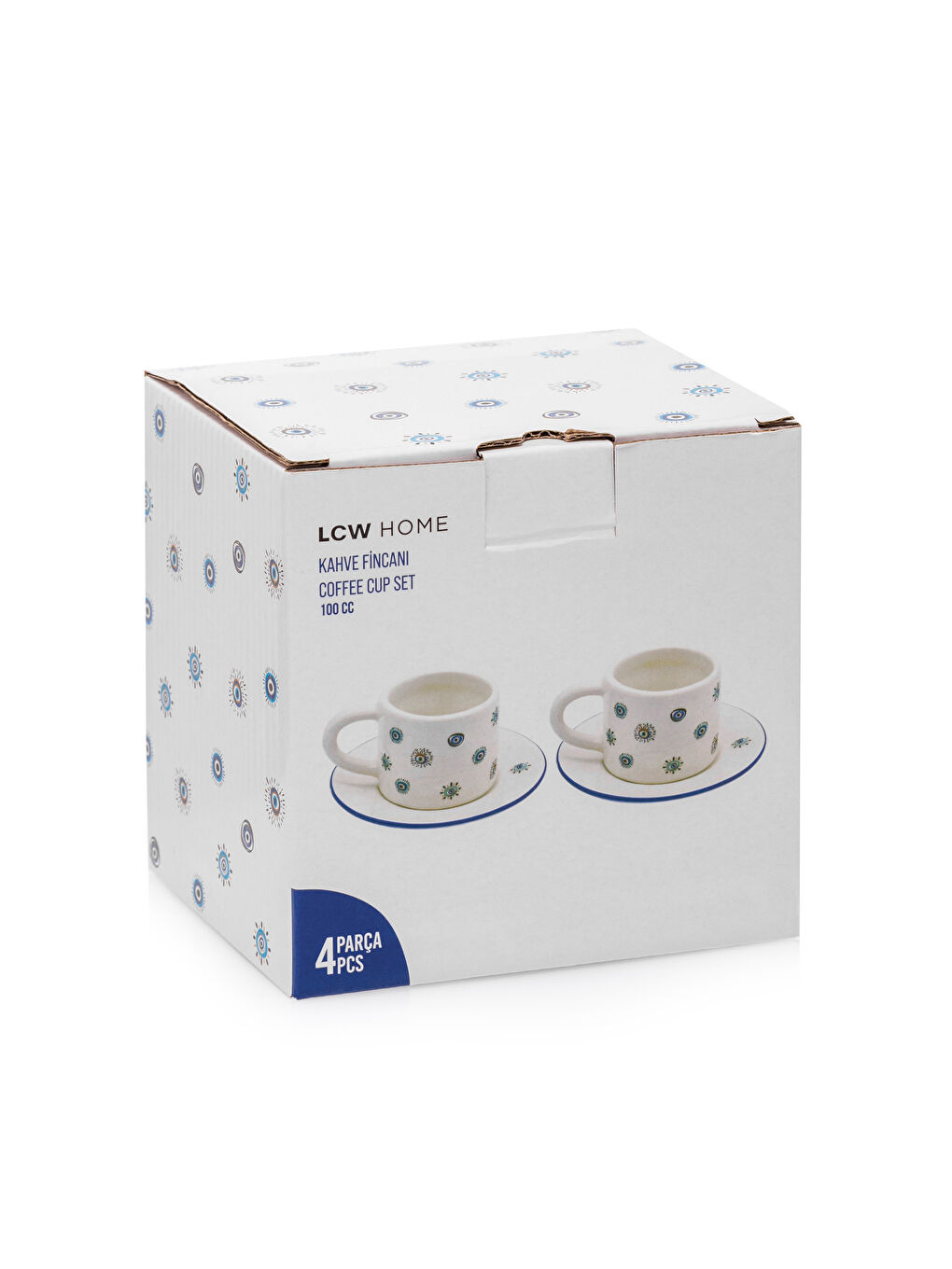 Eye Printed 2-Person Ceramic Coffee Cup Set 100 ml -S5GL65Z8-M0T