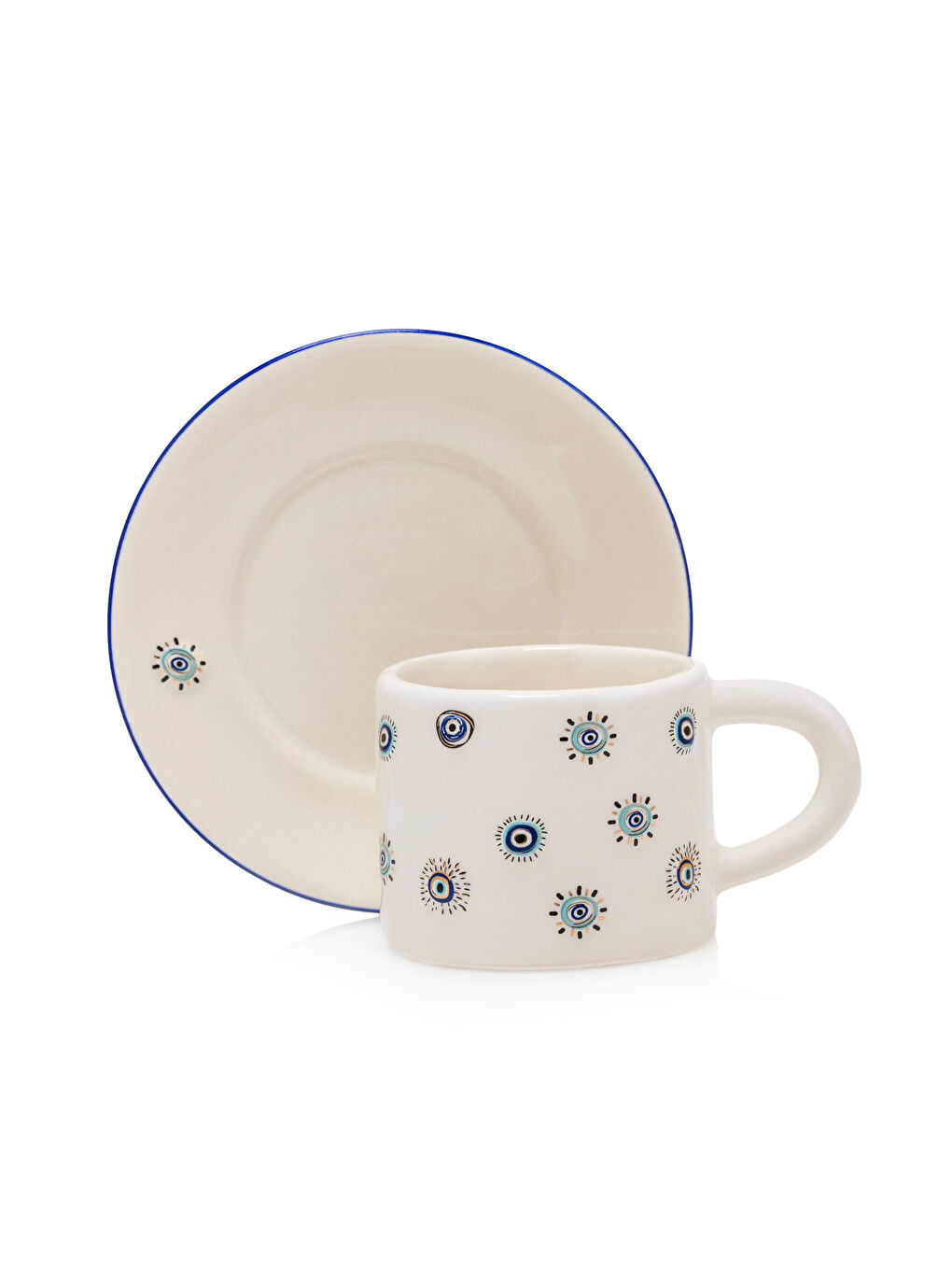 Eye Printed 2-Person Ceramic Coffee Cup Set 100 ml -S5GL65Z8-M0T