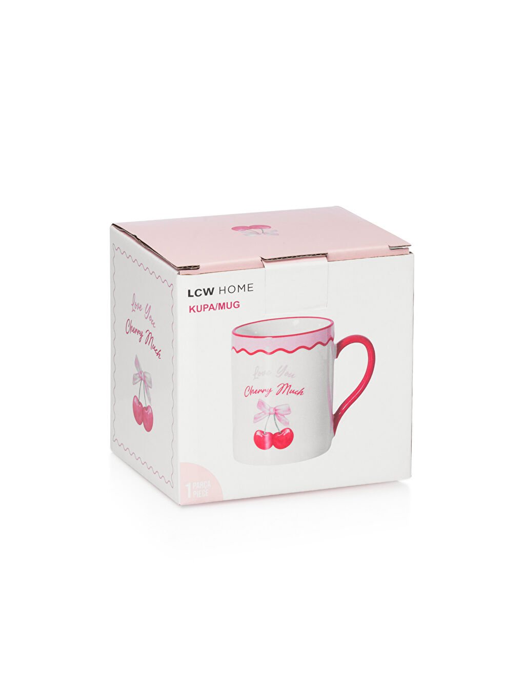 LCW HOME Šolja od porcelana sa štampanim trešnjama 320 ml -S5GO43Z8-LTQ
