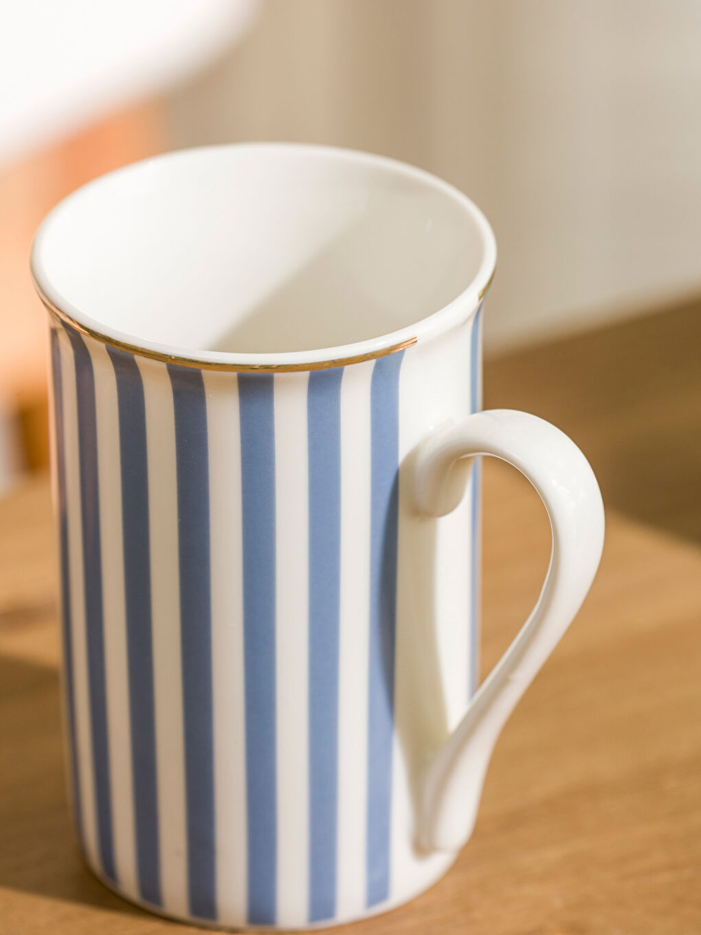 LCW HOME Mavi Çizgi Desenli Porselen Kupa 285 ml - 2