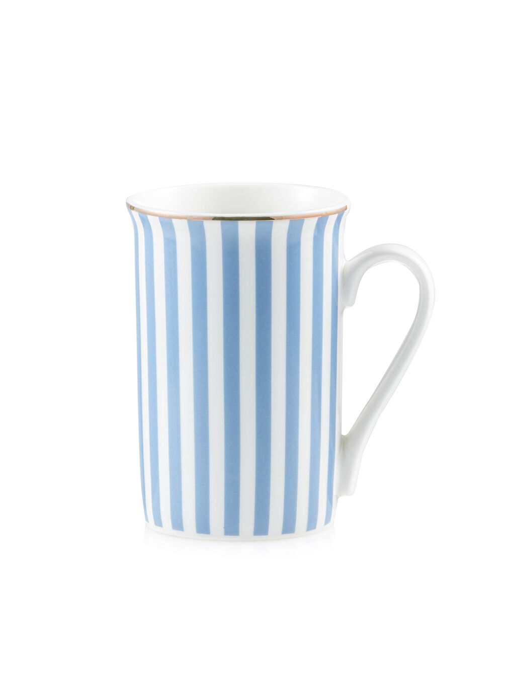 LCW HOME Mavi Çizgi Desenli Porselen Kupa 285 ml - 4