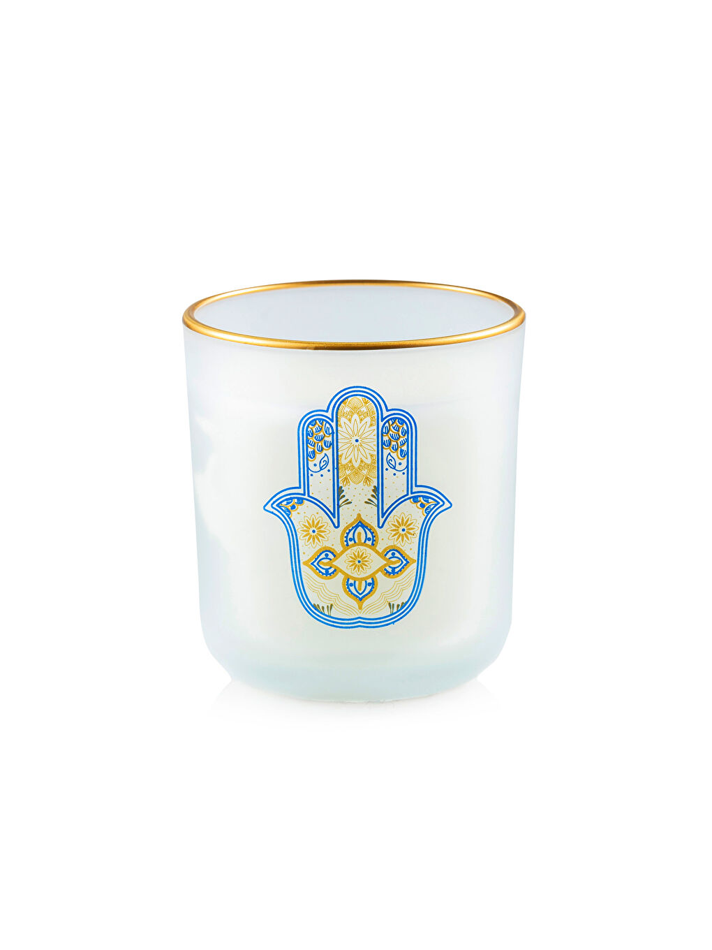 LCW HOME Sari Göz Baskılı Bardak Mum - 3