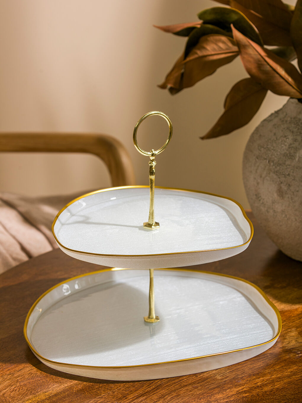 حامل كيك زجاجي بقاعدة 28 سم-1