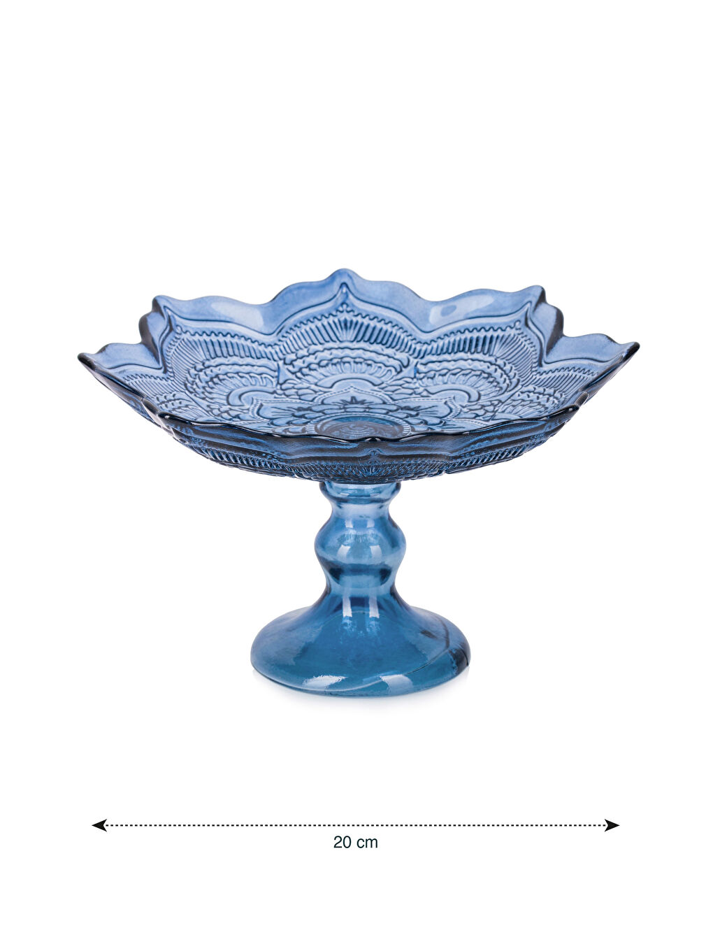 LCW HOME Lacivert Cam Ayaklı Sunumluk 20 cm - 4
