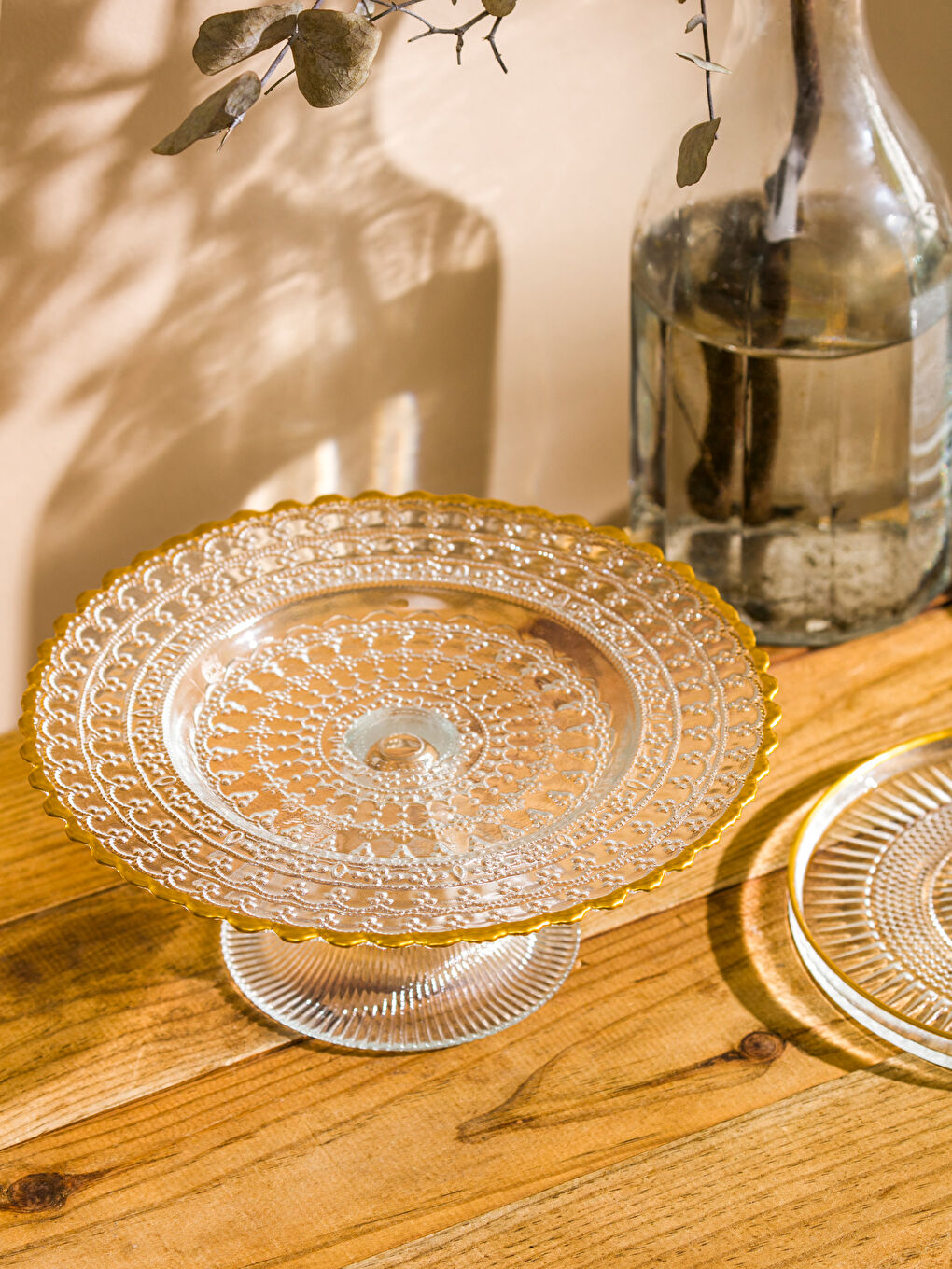 Glass Footed Cake Stand 21 cm