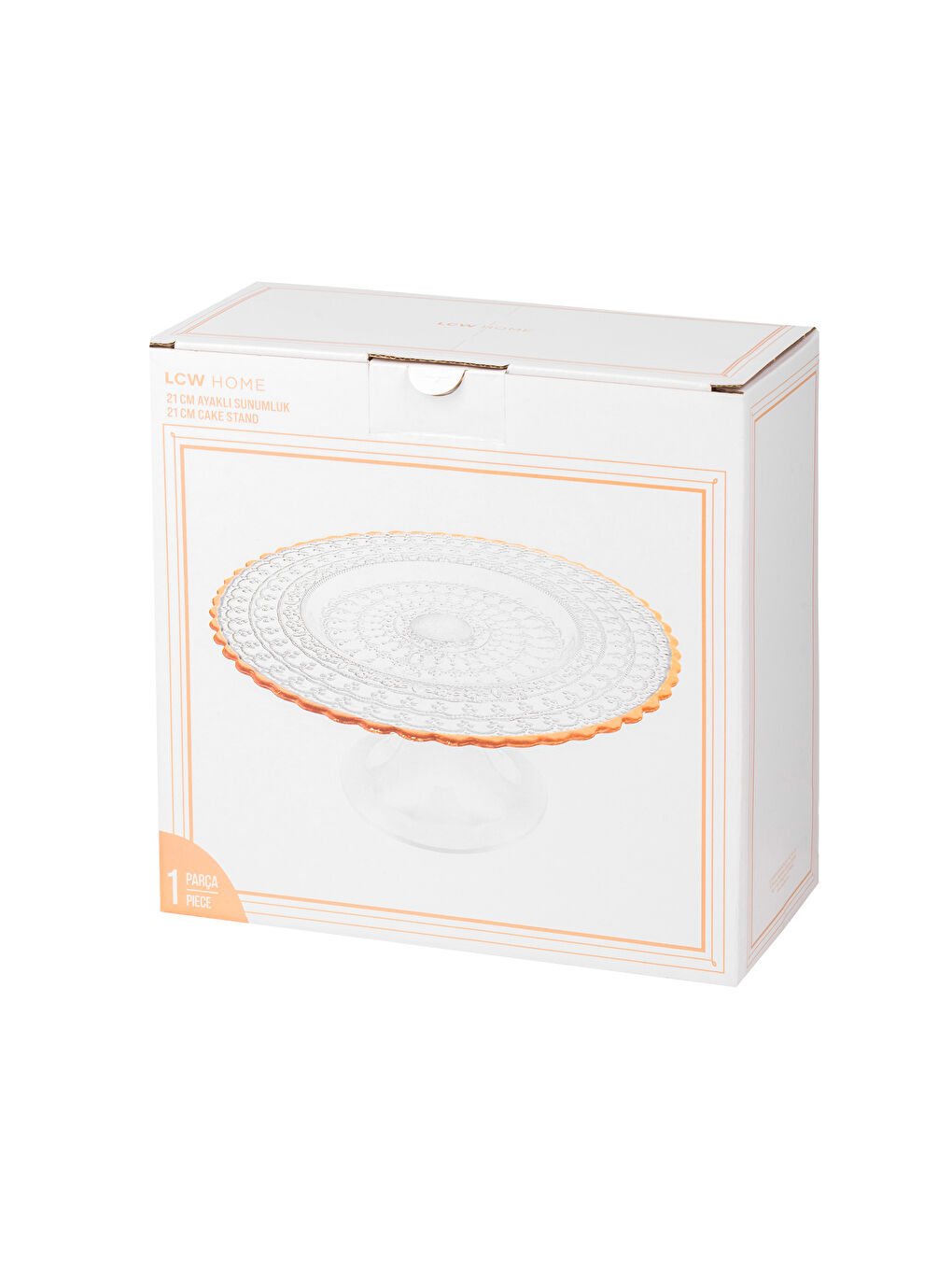 Glass Footed Cake Stand 21 cm-3