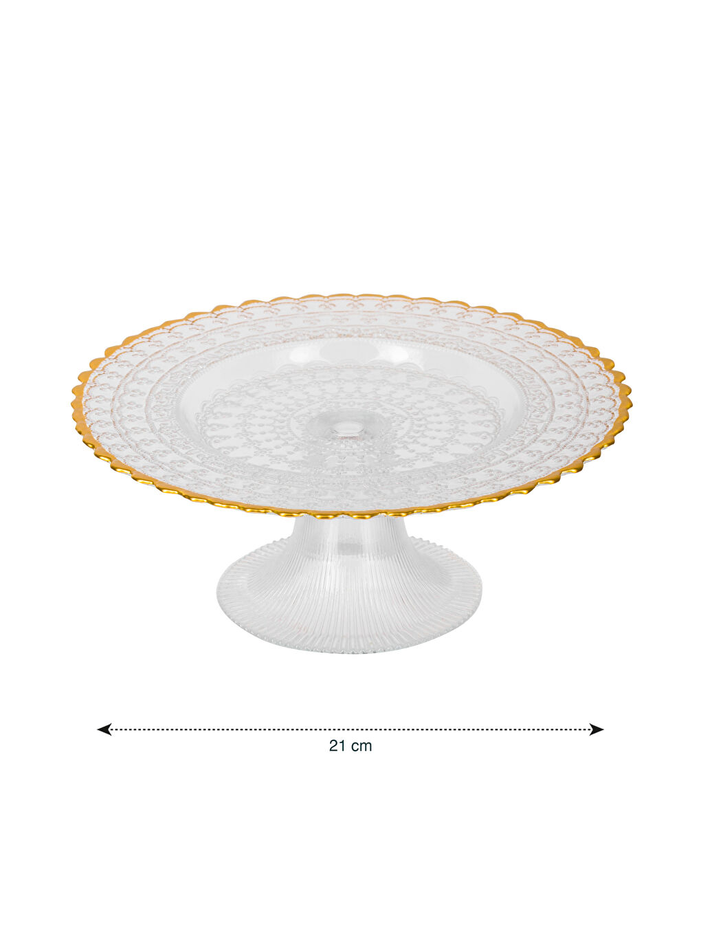 Glass Footed Cake Stand 21 cm-4