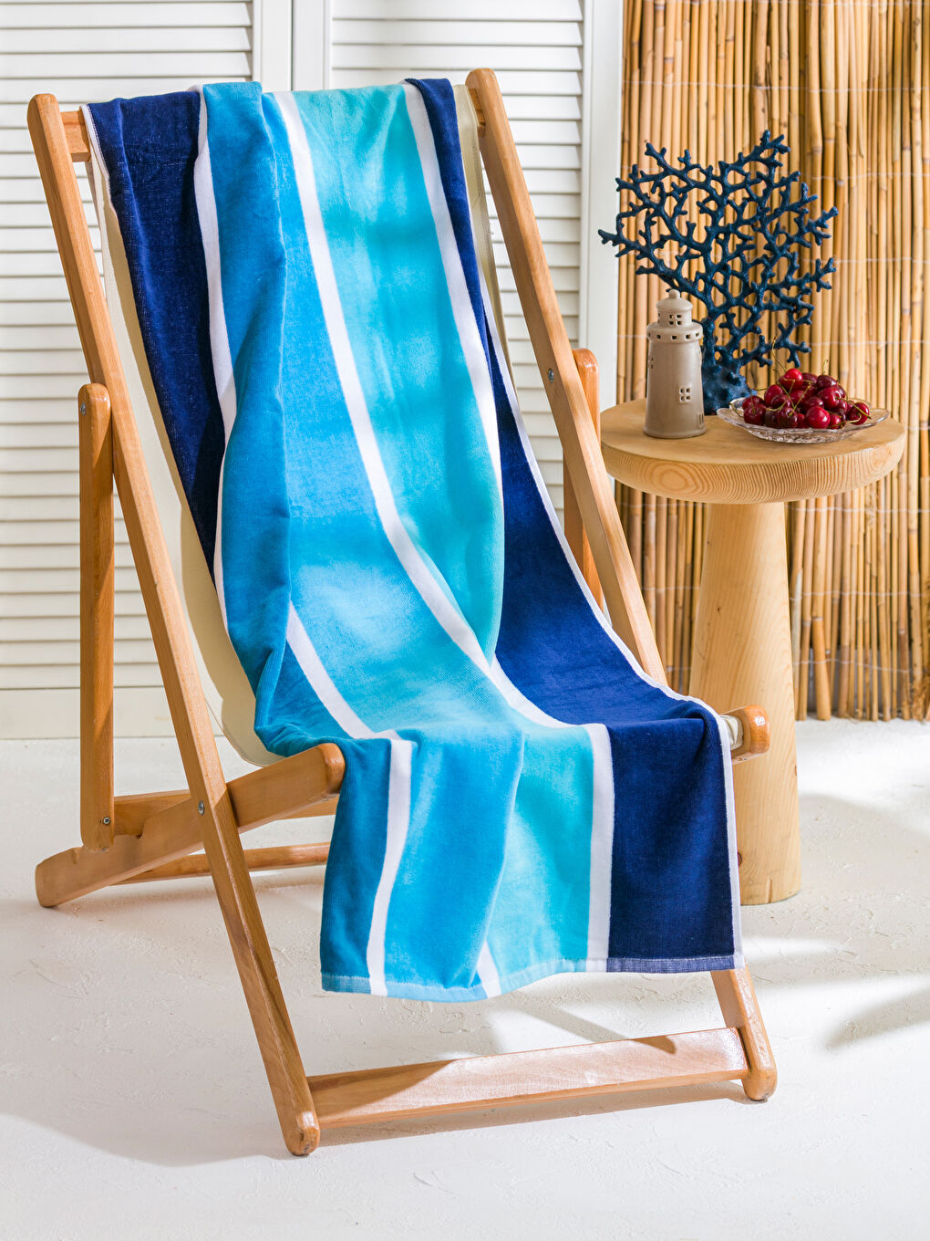 LCW ACCESSORIES Striped Men's Beach Towel 70x150 cm -S5H128Z8-HFK
